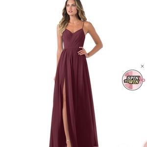 Azazie Cora dress in Cabernet